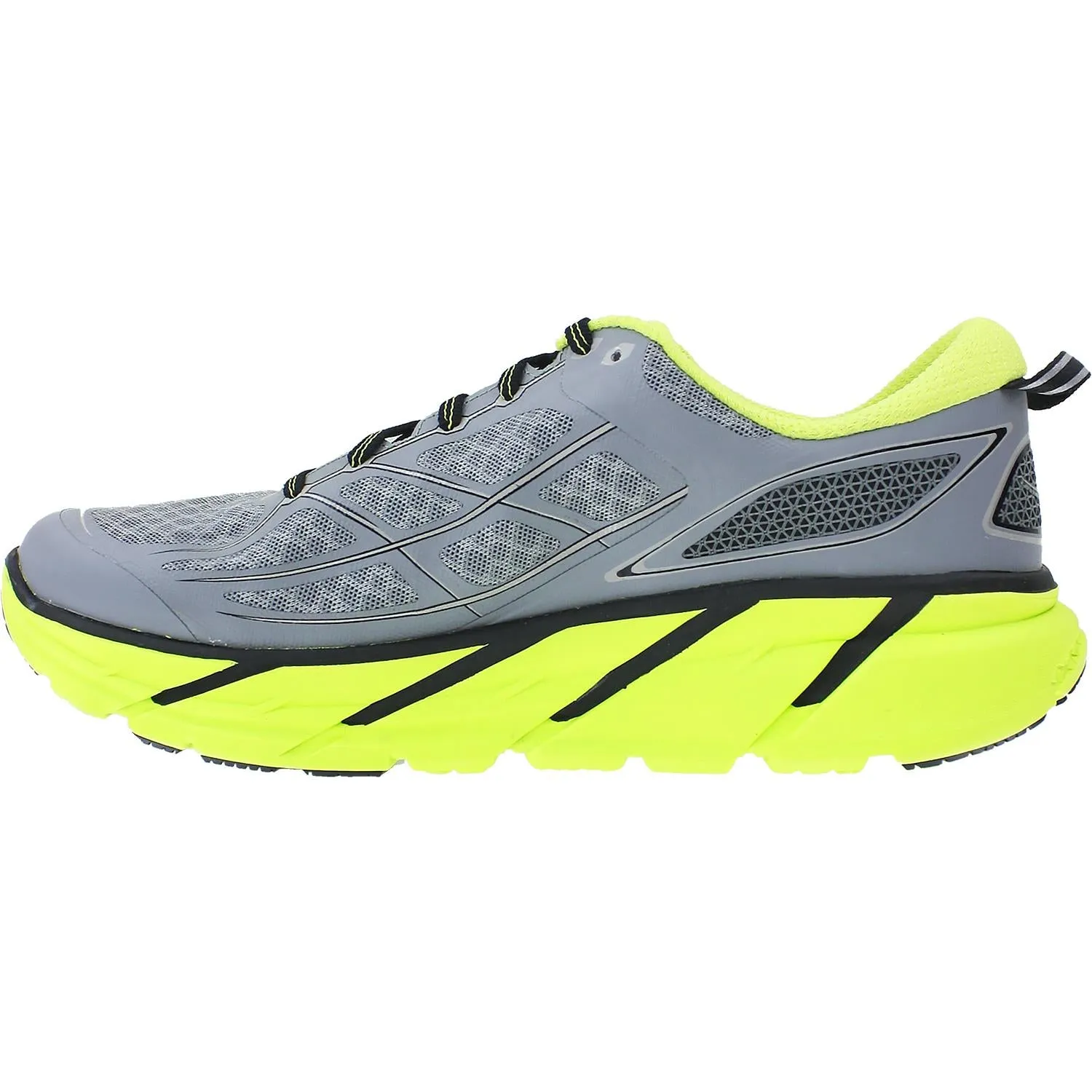 Men's Hoka One One Clifton 2 Grey/Acid Mesh