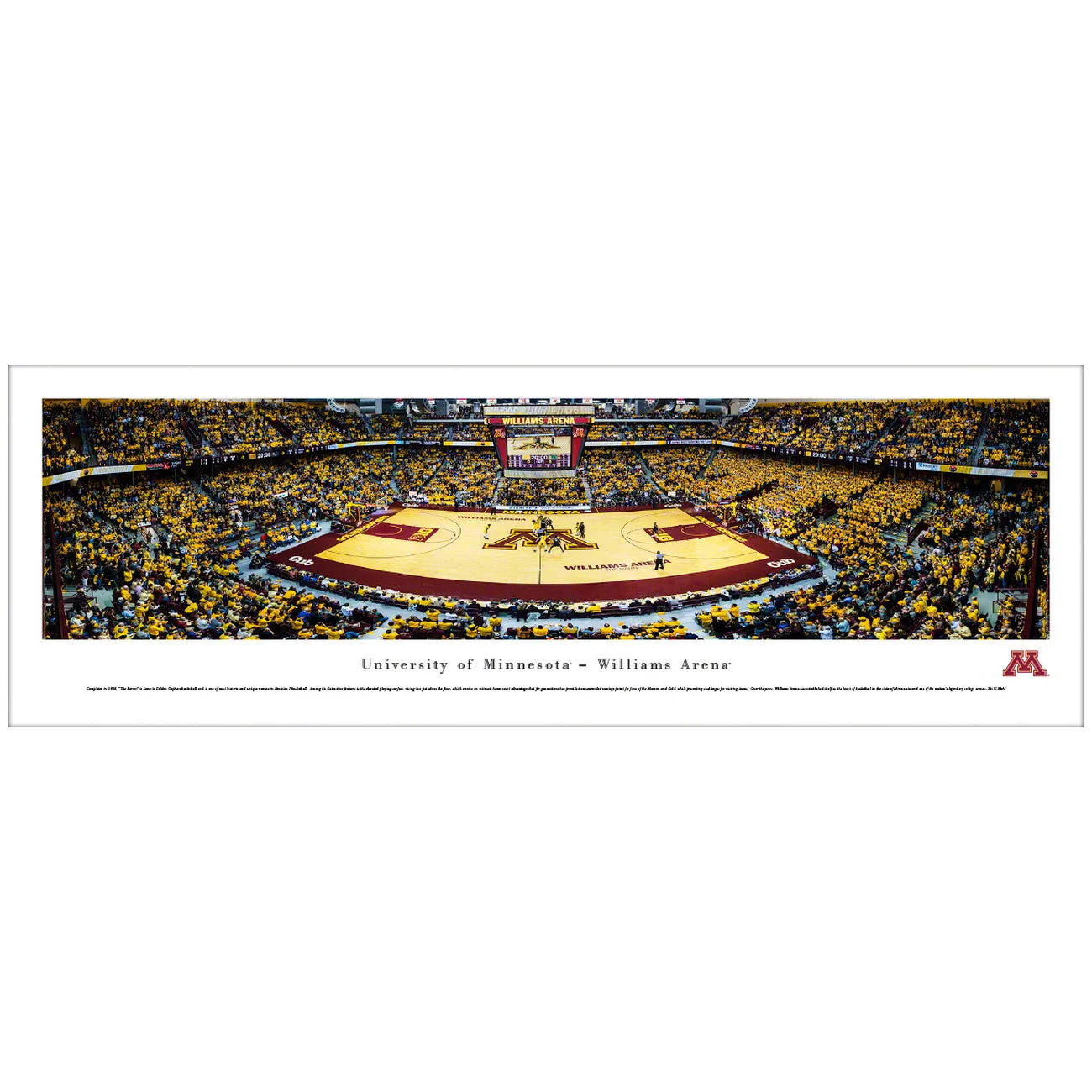 Minnesota Golden Gophers Men's Basketball Williams Arena Panoramic Picture (In-Store Pickup)