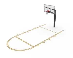 Murray Sporting Goods Basketball Free Throw Lane Court Marking Stencil Kit