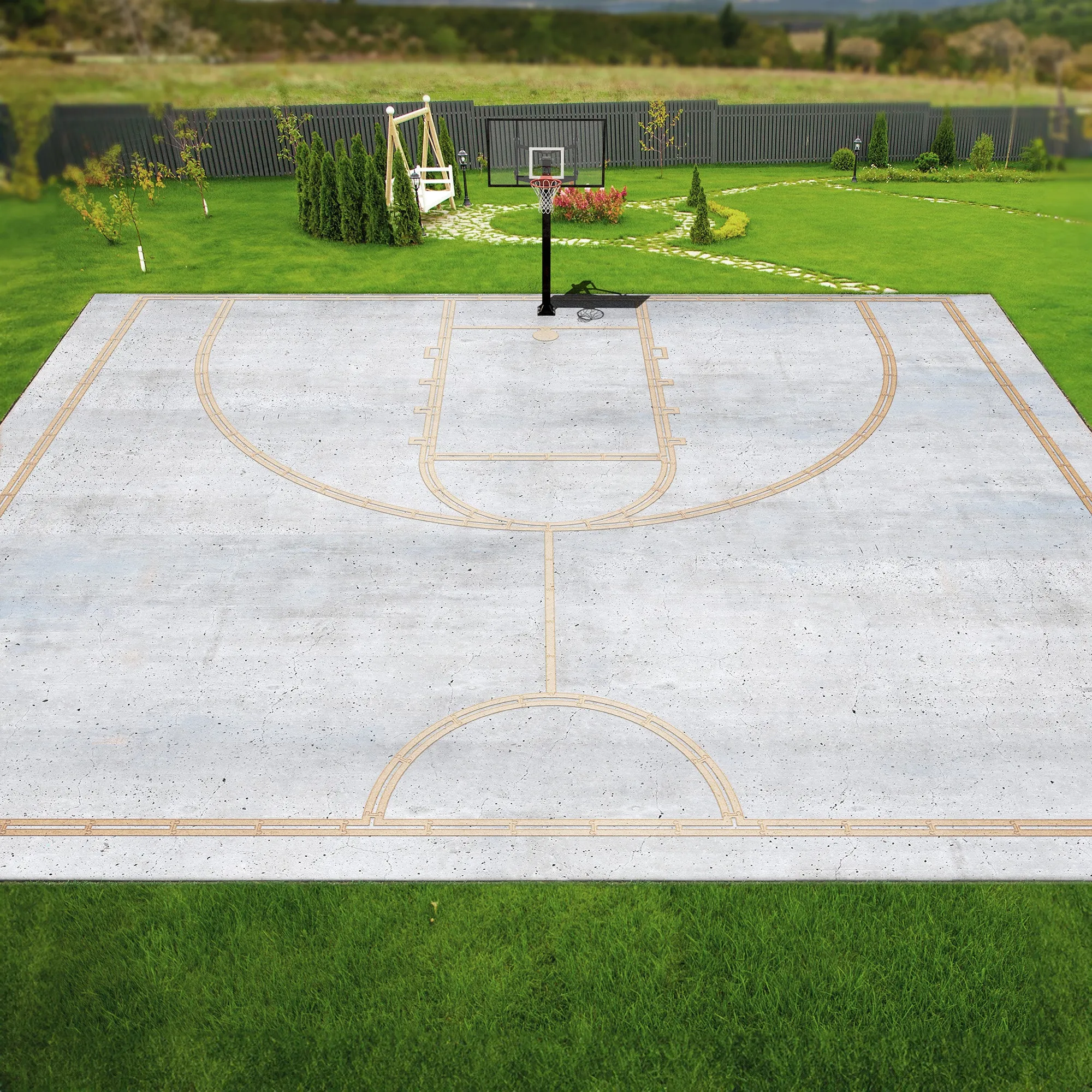 Murray Sporting Goods Full/Half Court Basketball Court Marking Kit