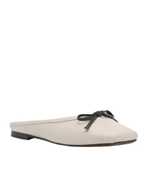 Nappa Leather Ballet Flats in White