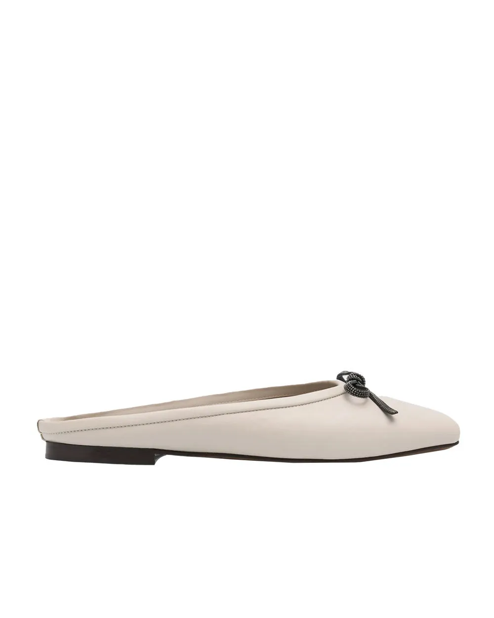 Nappa Leather Ballet Flats in White