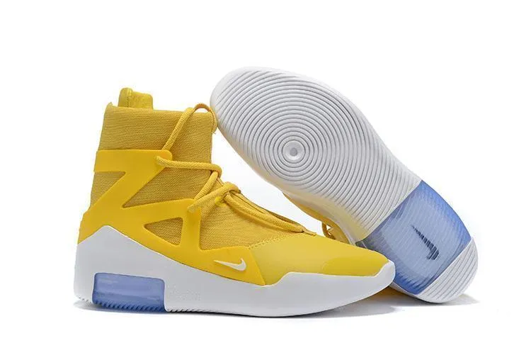 Nike Air Jordan Fear Of God 1 White Blue Yellow Men Shoes !!! CYBER MONDAY SALE !!!