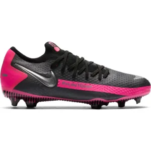 Nike Jr. Phantom GT Pro FG-	BLACK/METALLIC SILVER-PINK BLAST