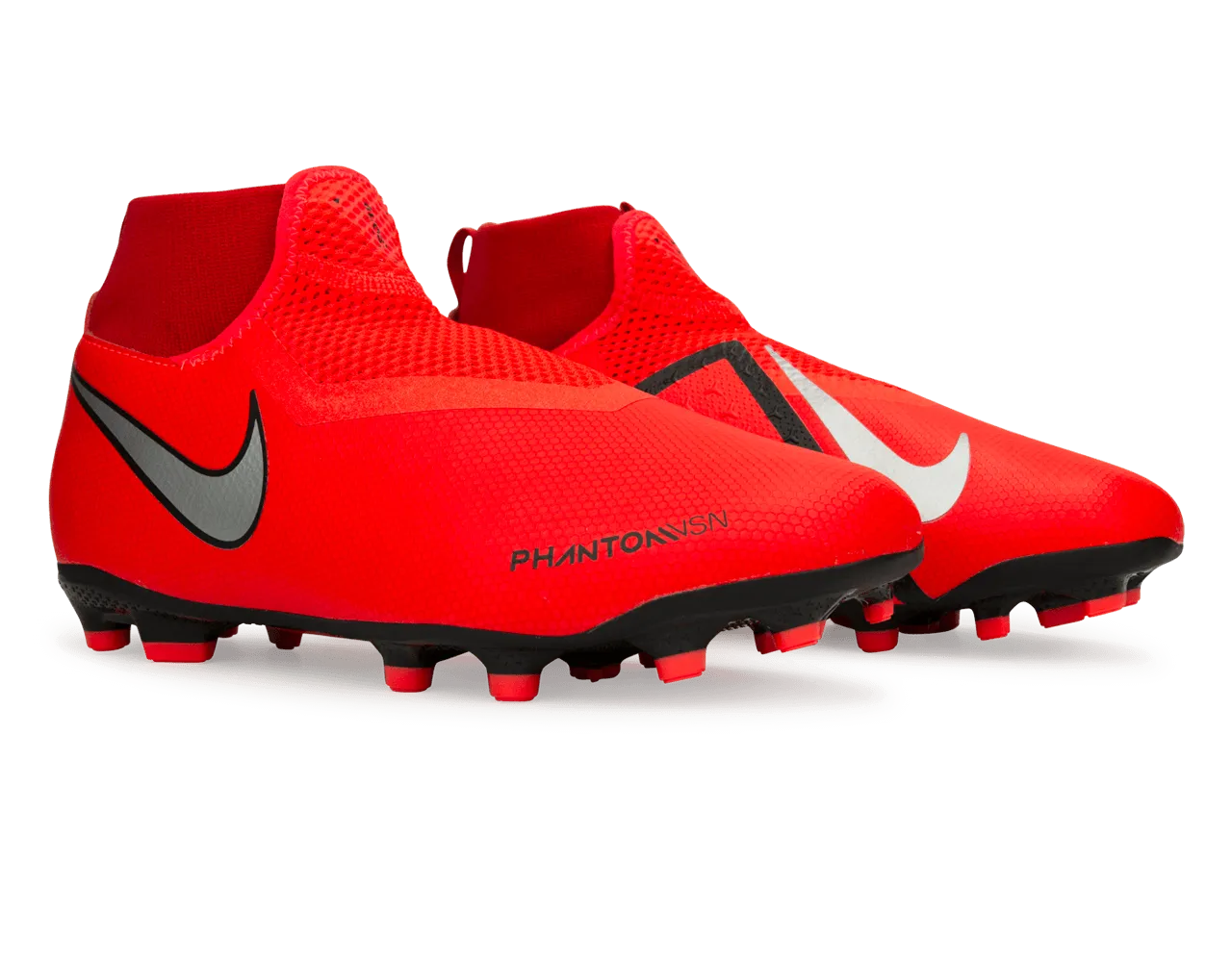 Nike Kids PhantomVSN Game Over Academy DF FG/MG Bright Crimson/Metallic Silver