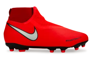 Nike Kids PhantomVSN Game Over Academy DF FG/MG Bright Crimson/Metallic Silver