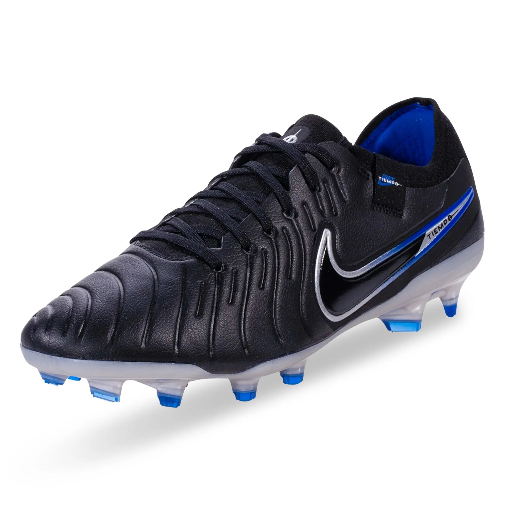 Nike Legend 10 Pro Firm Ground Soccer Cleats (Black/Chrome-Hyper Royal)