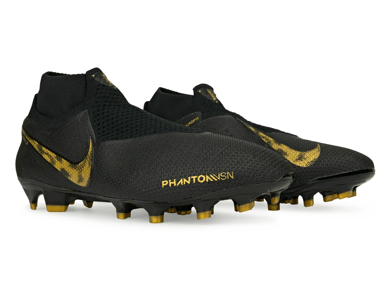 Nike Men's PhantomVSN Elite DF FG Black/Metalic Vivid Gold