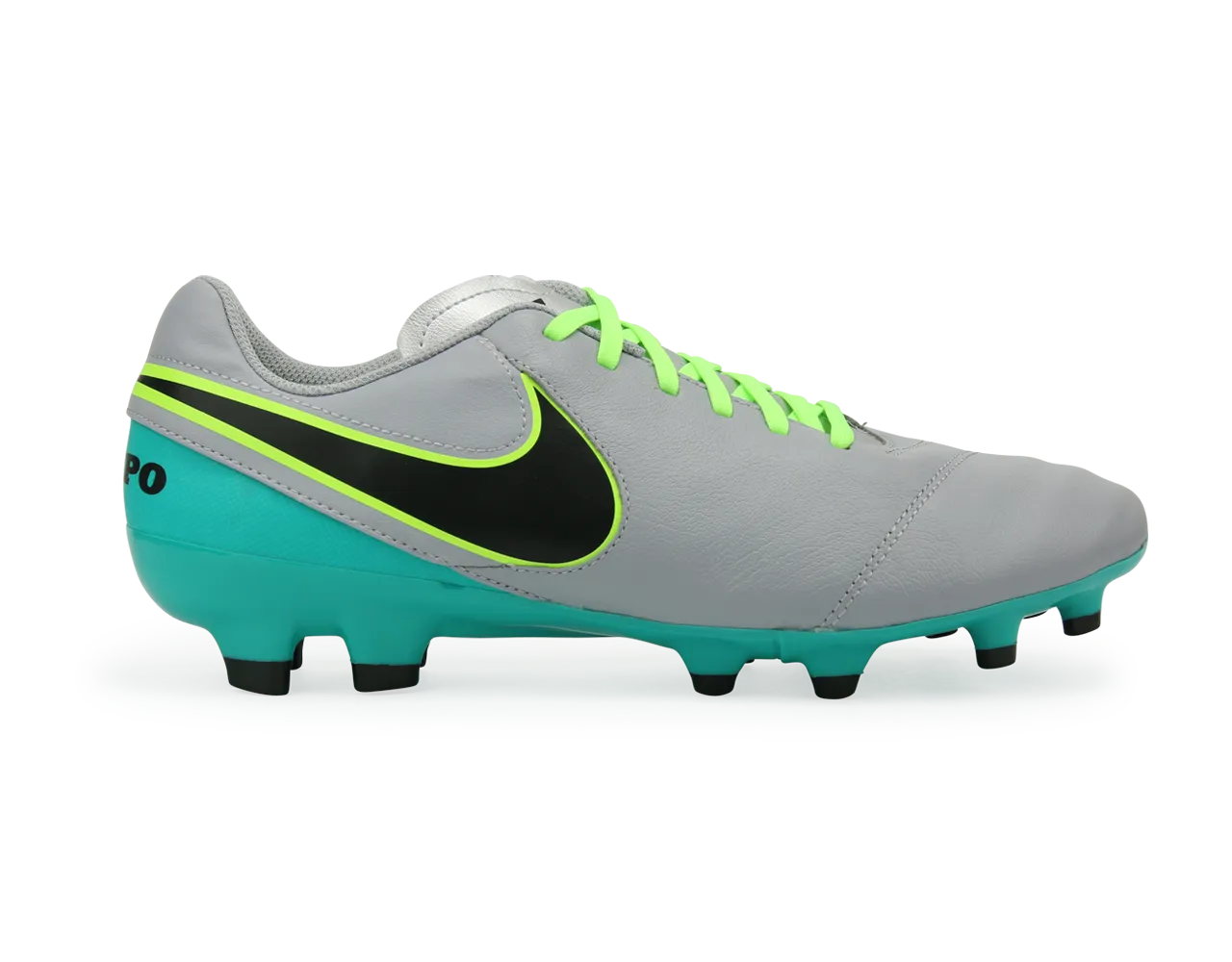 Nike Men's Tiempo Genio II FG Wolf Grey/Black/Clear Jade