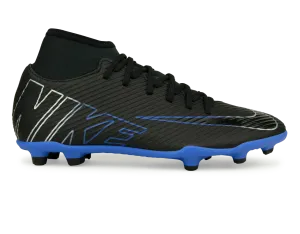 Nike Men's Zoom  Mercurial Superfly 9 Club FG/MG Black/Blue