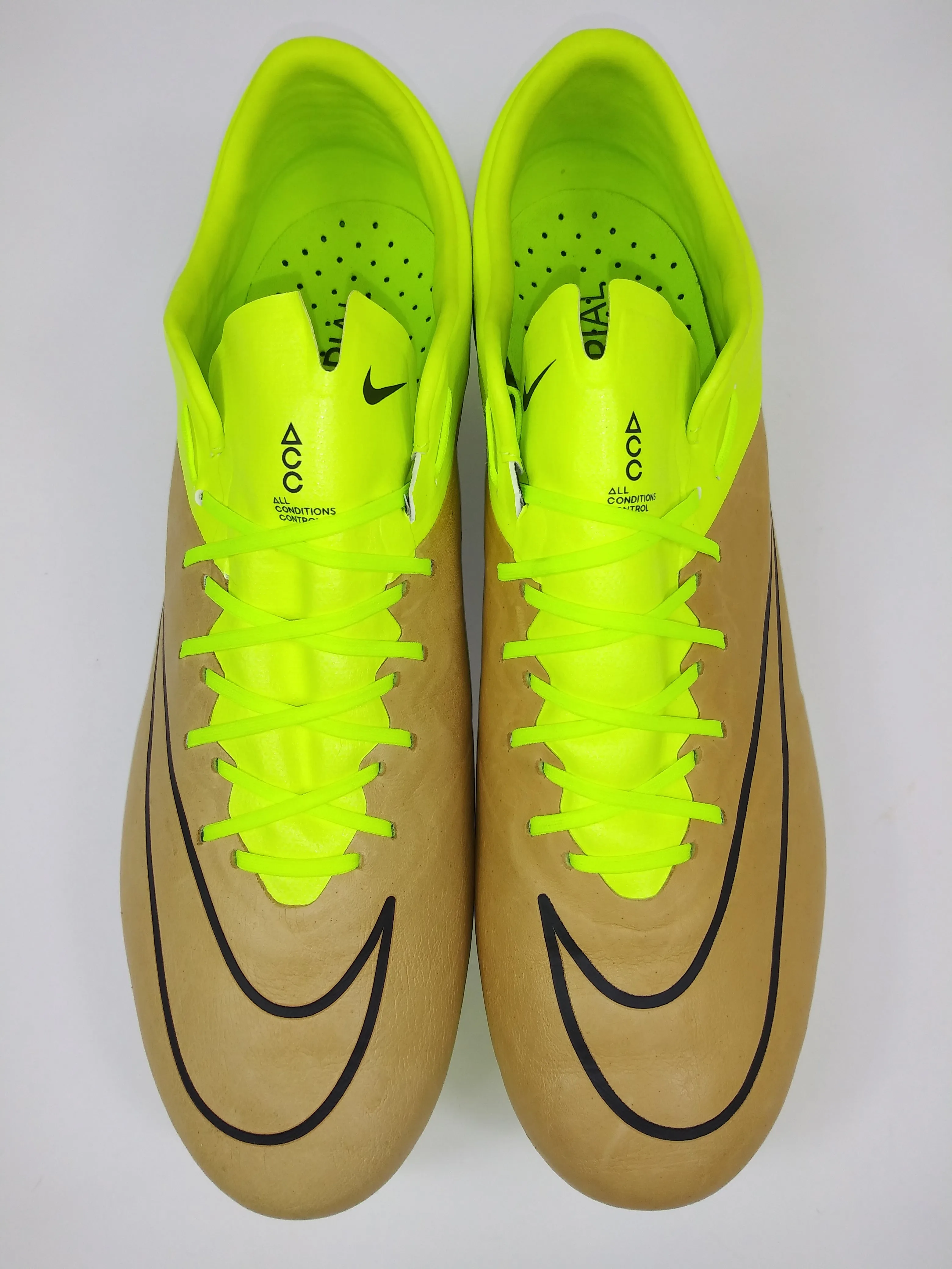 Nike Mercurial Vapor X FG Leather Yellow Brown