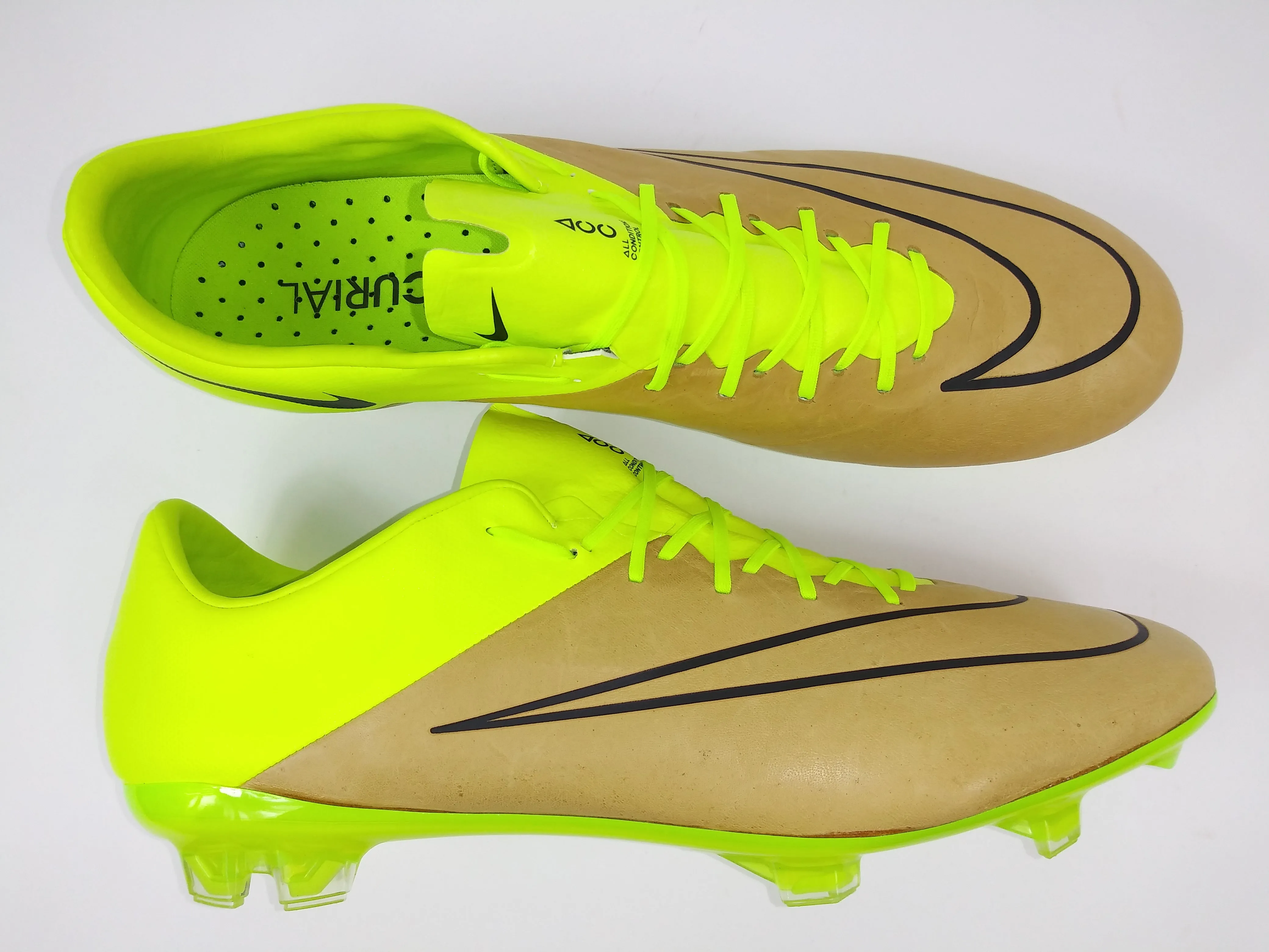 Nike Mercurial Vapor X FG Leather Yellow Brown