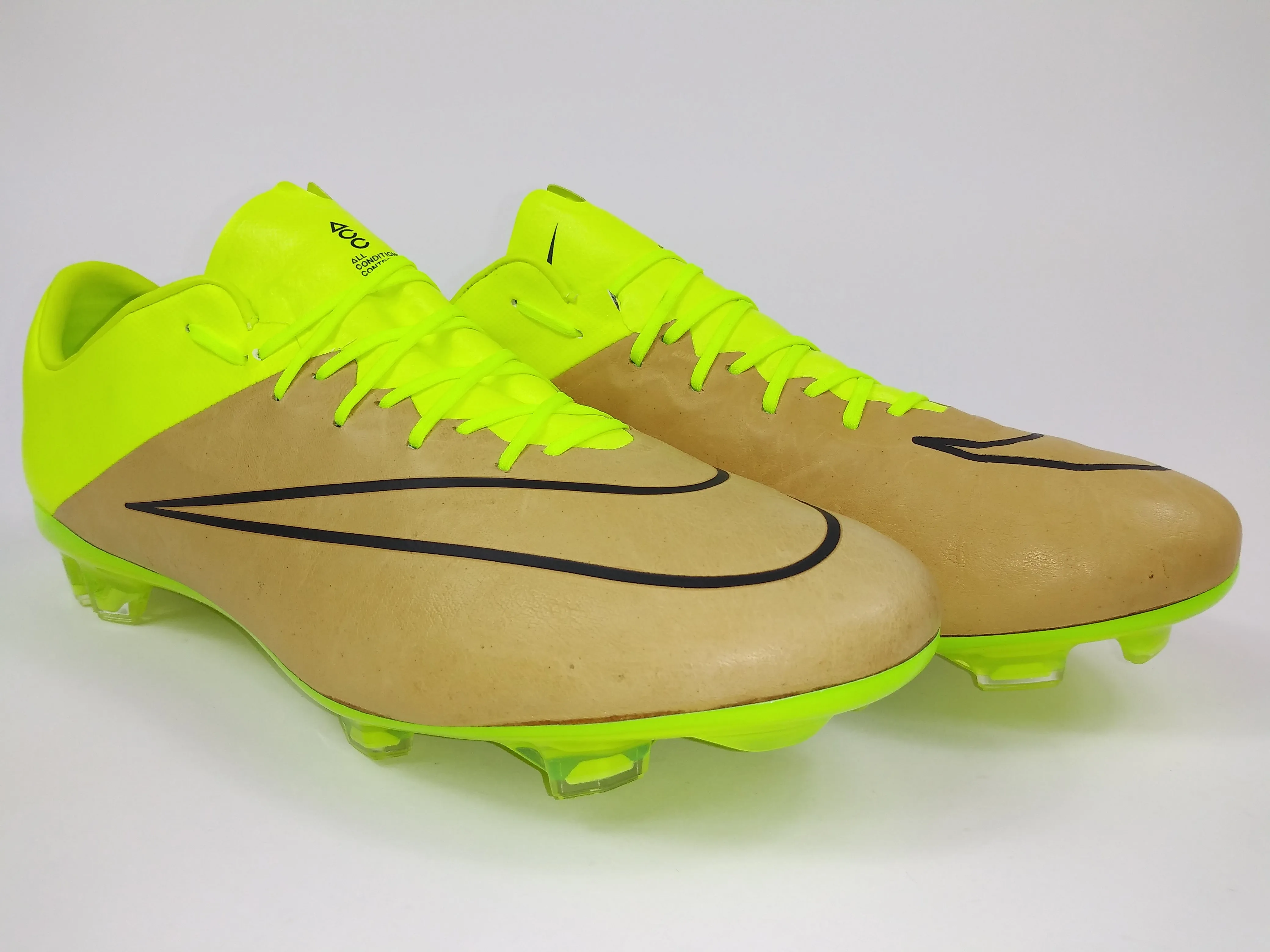 Nike Mercurial Vapor X FG Leather Yellow Brown