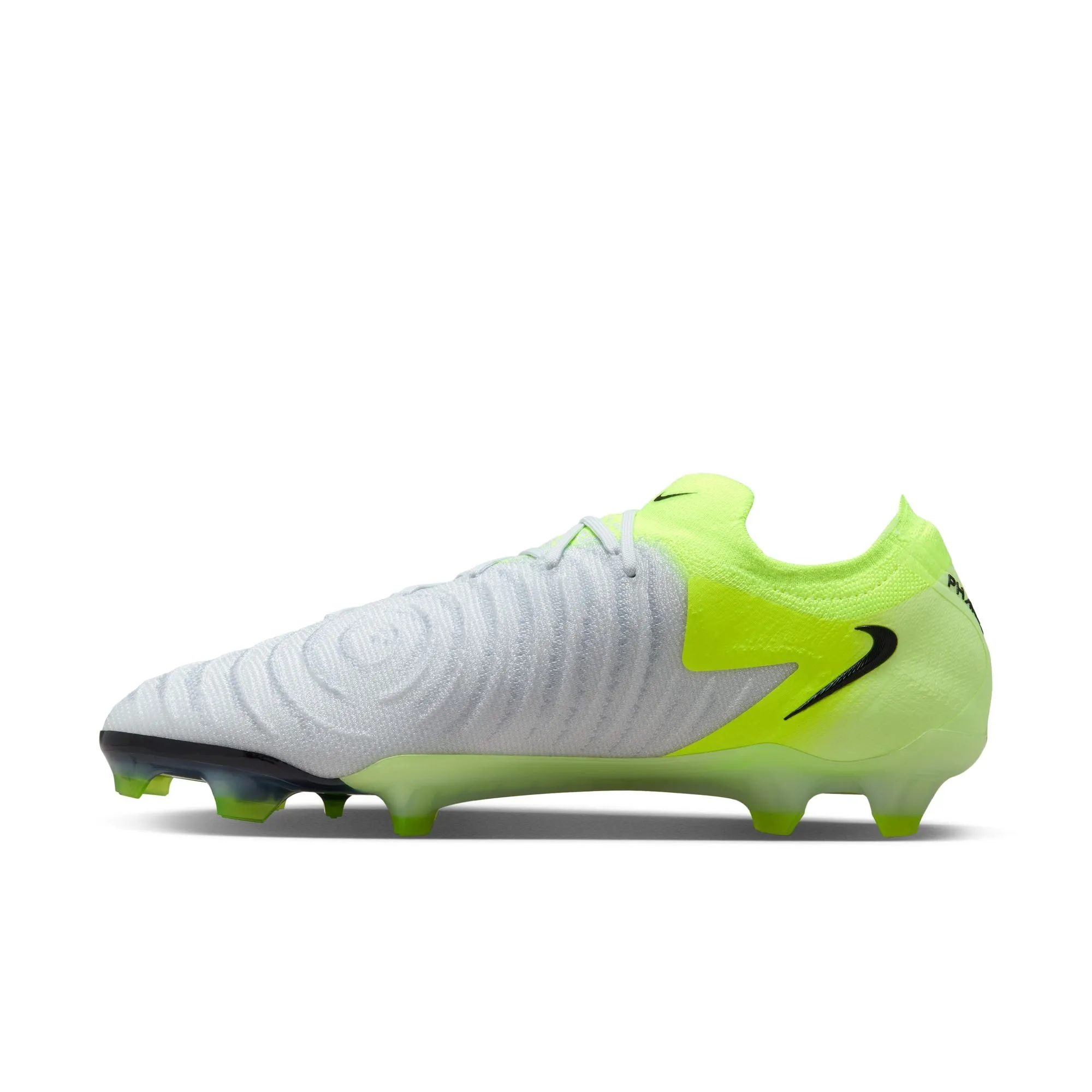 Nike Phantom GX 2 Elite FG Firm Ground Soccer Cleat - Metallic Silver/Black-Volt