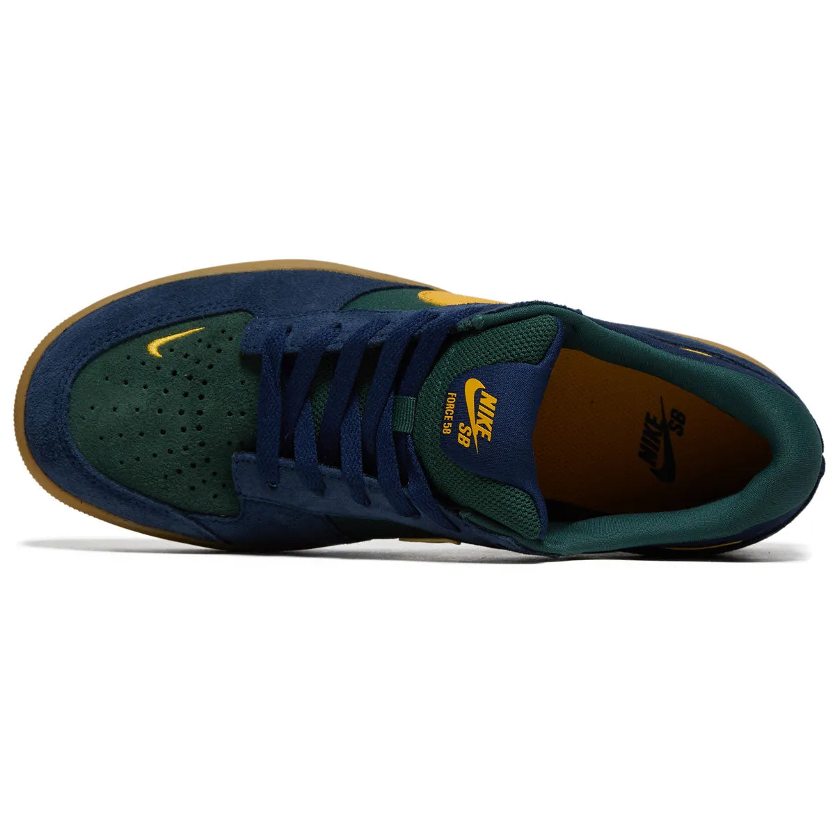 Nike SB Force 58 Shoes - Midnight Navy/University Gold/Fir