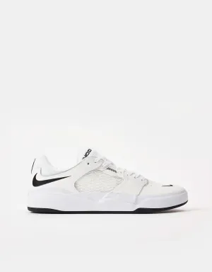 Nike SB Ishod Premium Skate Shoes - White/Black-White-Black