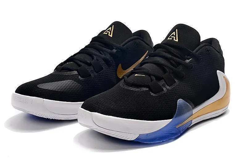 Nike Zoom Freak 1 Black Gold Basketball Sneaker Shoes !!! CYBER MONDAY SALE !!!