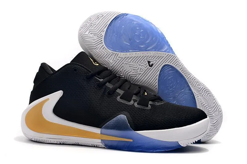 Nike Zoom Freak 1 Black Gold Basketball Sneaker Shoes !!! CYBER MONDAY SALE !!!