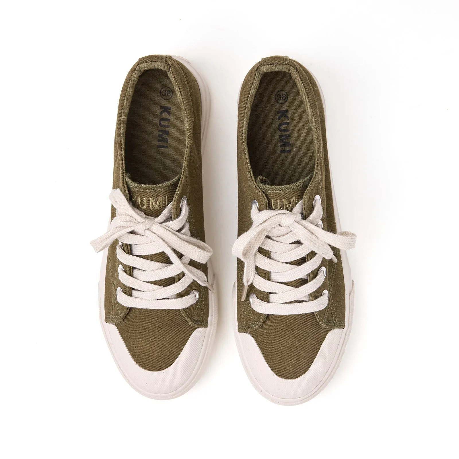 Olive Platform sneakers