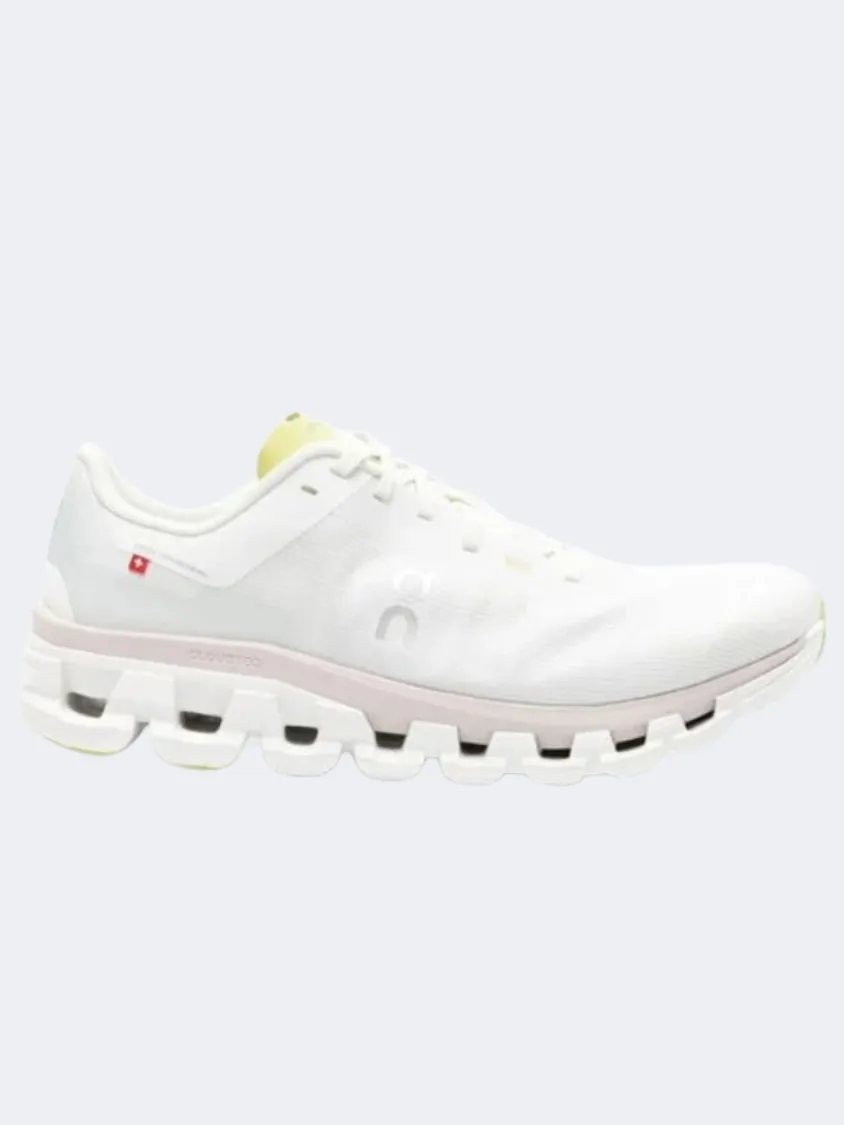 On Cloudflow 4 Women Running Shoes White/Sand