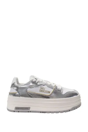 Platform Sneaker - Silver White