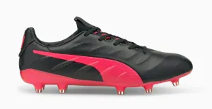 Puma King Platinum 21 Firm Ground Soccer Cleat - Puma Black/Sunblaze