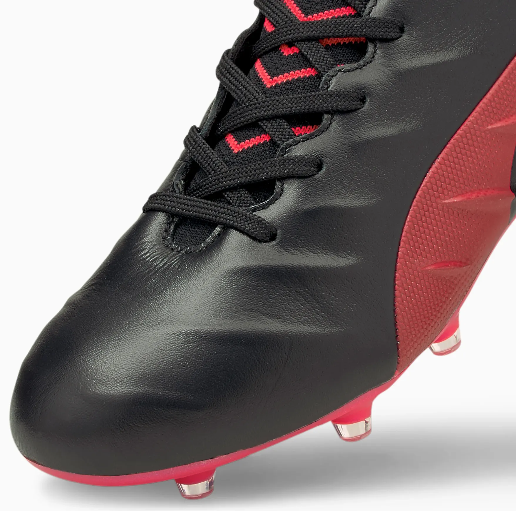 Puma King Platinum 21 Firm Ground Soccer Cleat - Puma Black/Sunblaze