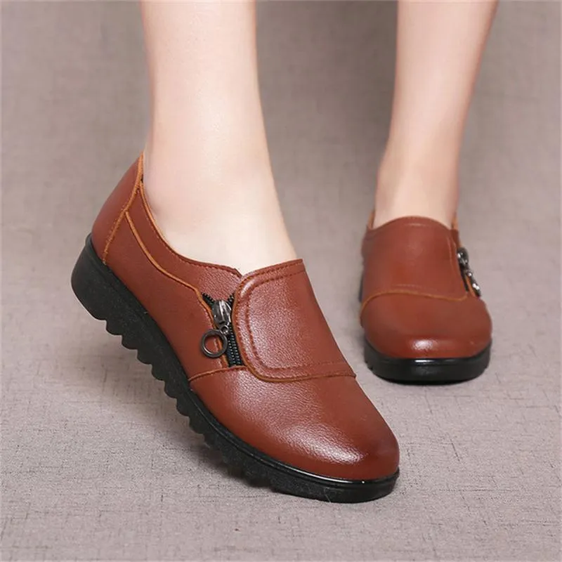 Purpdrank - new arrival women flats fashion ballet flats genuine leather shoes woman moccasins slip-on shoes sapatos femininos