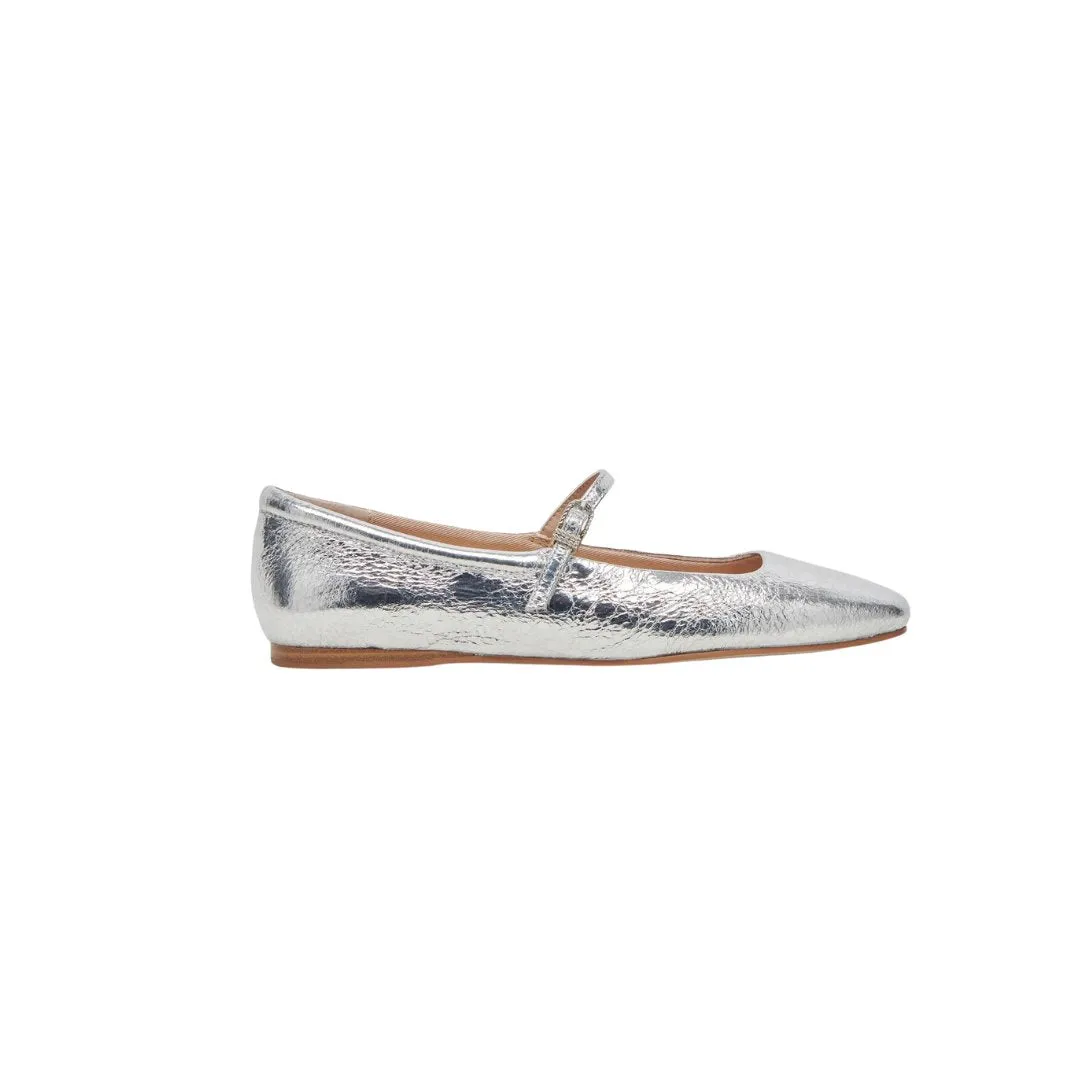 Reyes Ballet Flats Silver