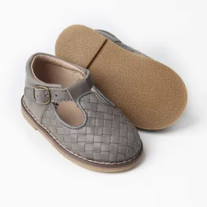 Riley T-Straps -  Gray Woven