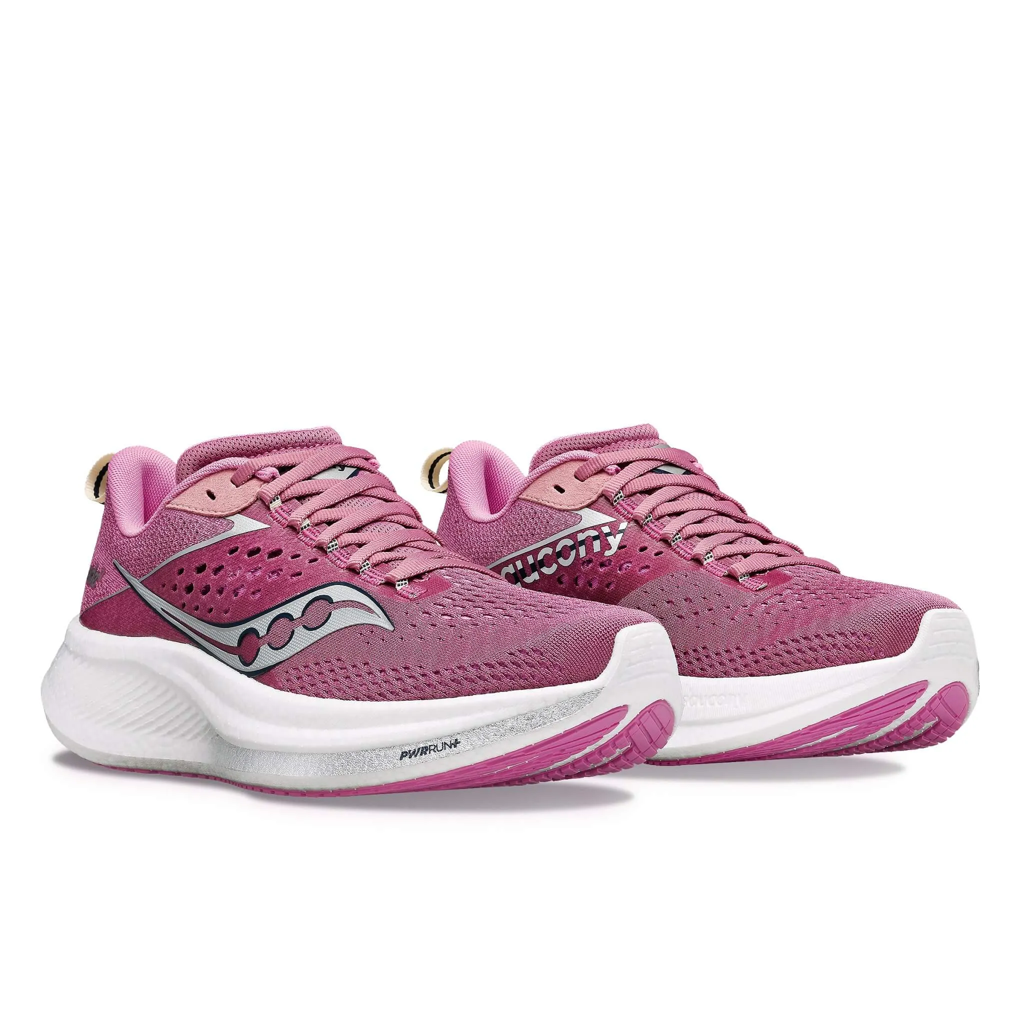 Saucony | Women's Ride 17 Running Shoes - Orchid/Silver