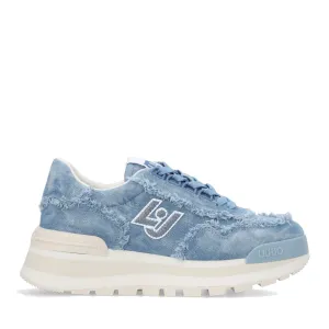 Scarpe Donna LIU JO Sneakers Amazing 16 in Denim Sfrangiato