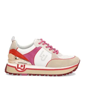 Scarpe Donna LIU JO Sneakers Platform in Pelle e Suede colore Multicolor