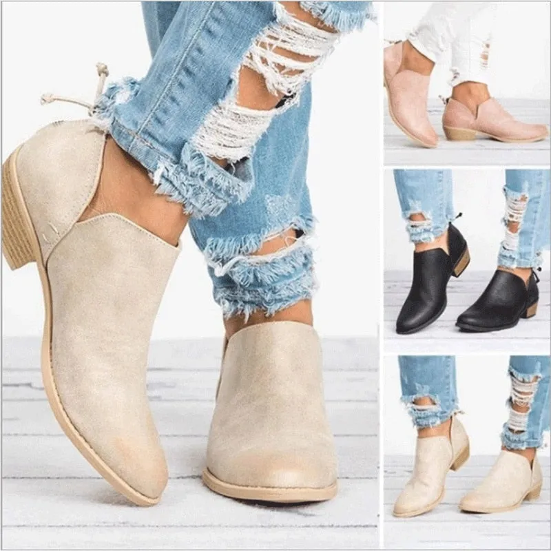 Slip On Casual Ankle Boots