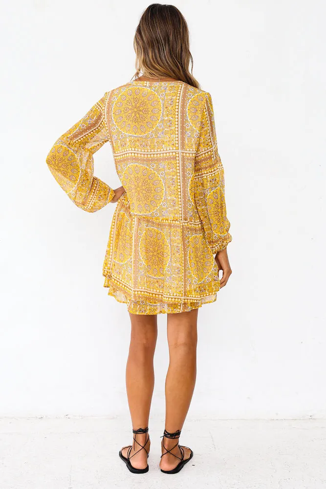 Smile From Ear To Ear Dress Yellow