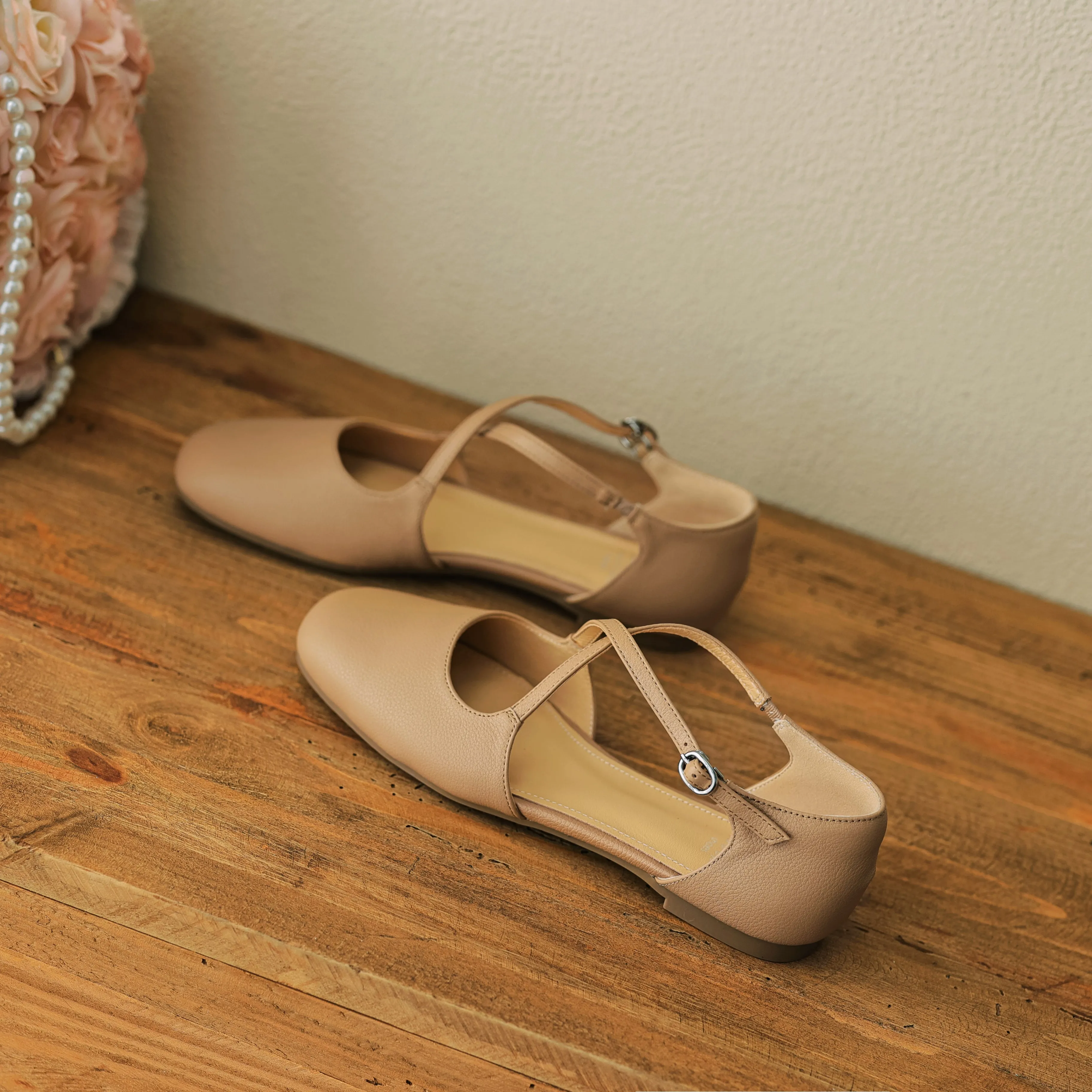 Summer Handmade Cross Strap Ballet Flats