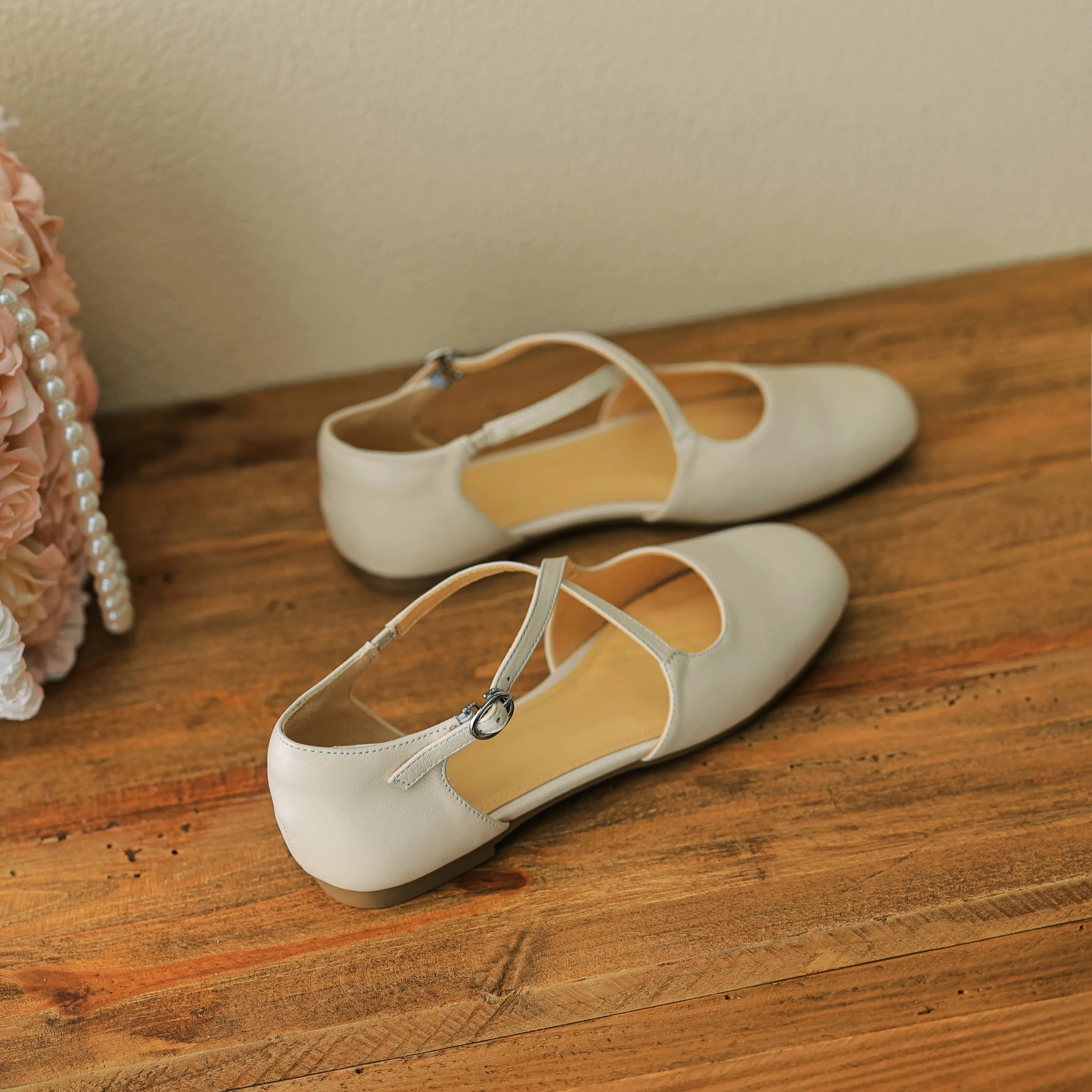 Summer Handmade Cross Strap Ballet Flats