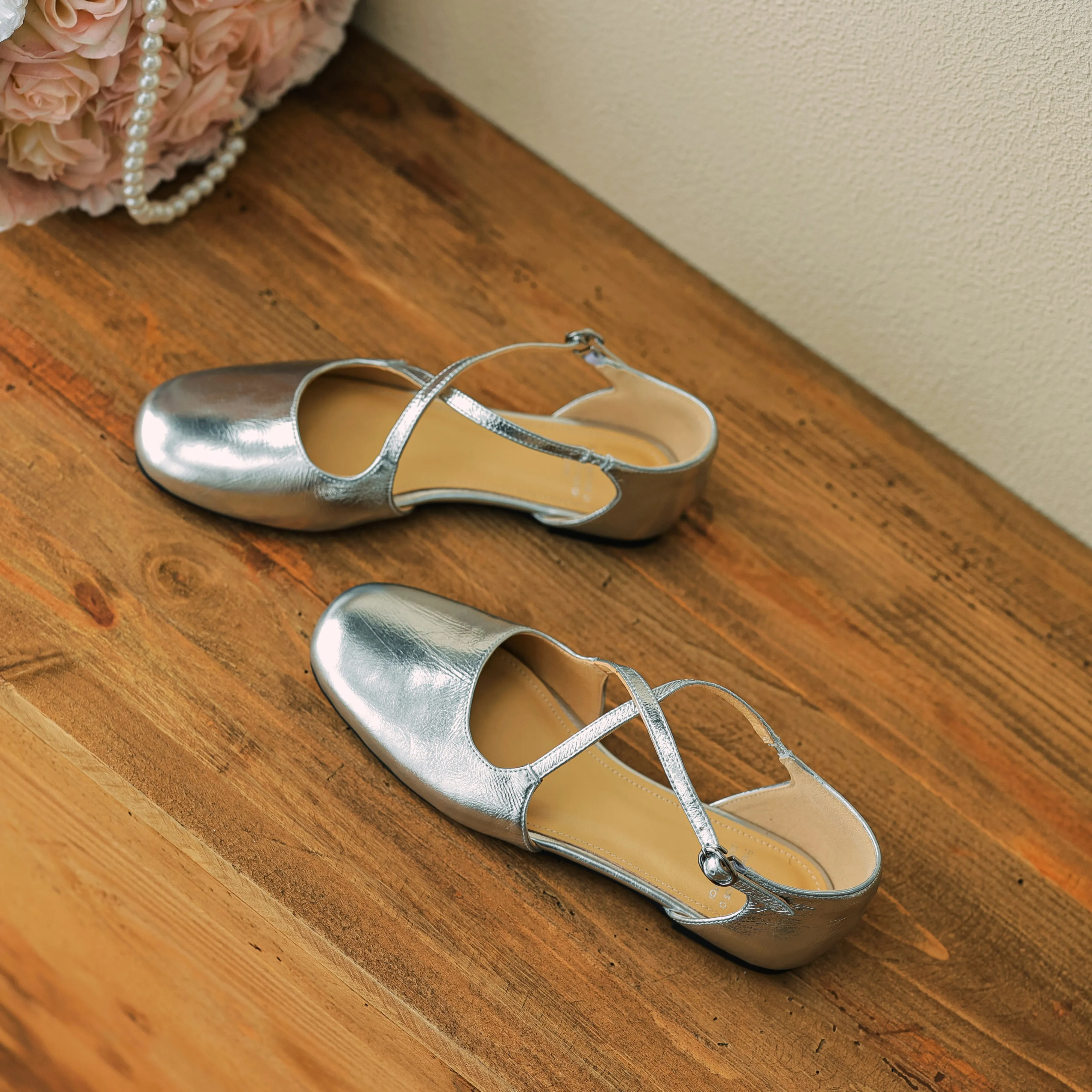 Summer Handmade Cross Strap Ballet Flats