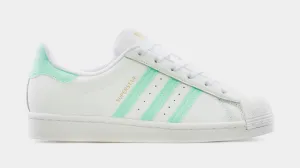 Superstar Grade School Lifestyle Shoe (White/Mint Green)