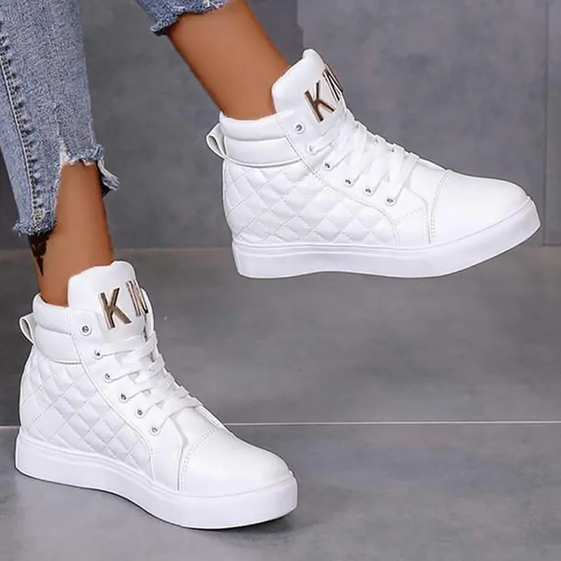 Trendy high top sneakers for women