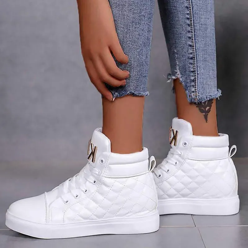 Trendy high top sneakers for women