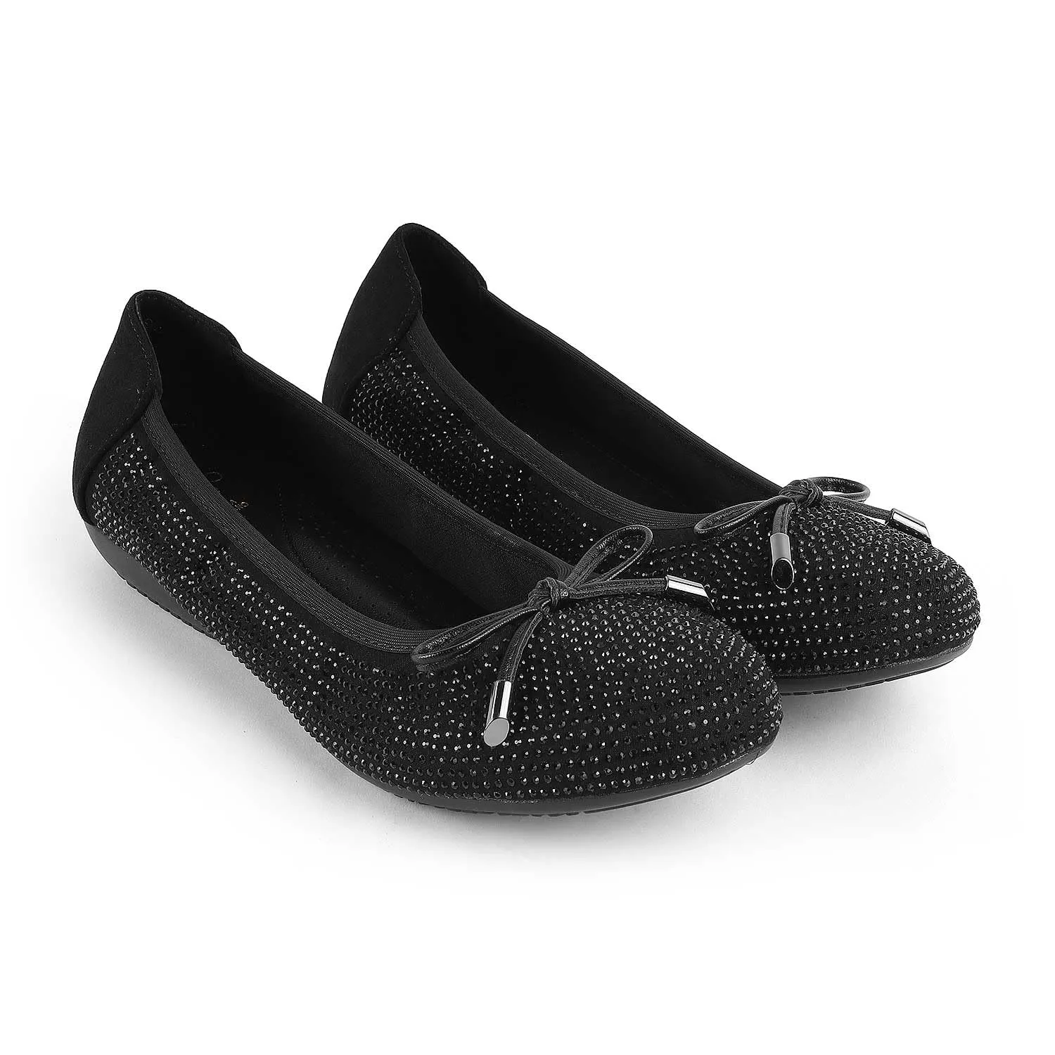 tresmode TODIAM Women's Ballerina Shoes Footwear Black, 4 UK / 37 EU - Round Toe Ladies Ballet Flats - Formal Casual Comfortable Wear