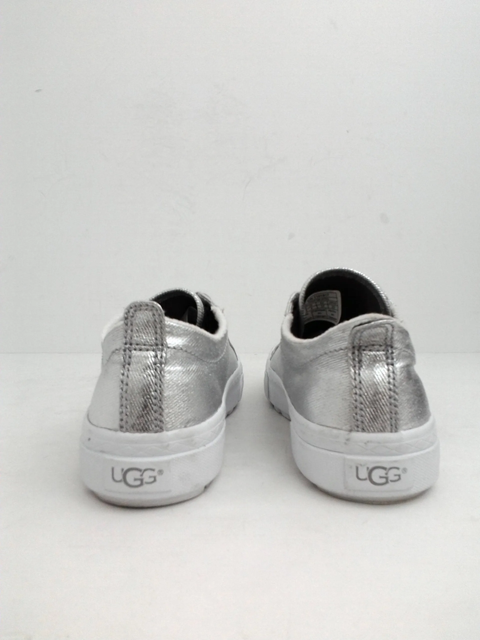 UGG Women's Metallic Silver Platform Sneakers Size 6 M