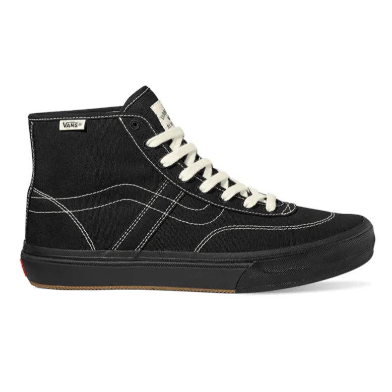 Vans Crockett High Decon Skateboard Shoe - Black/Black/White