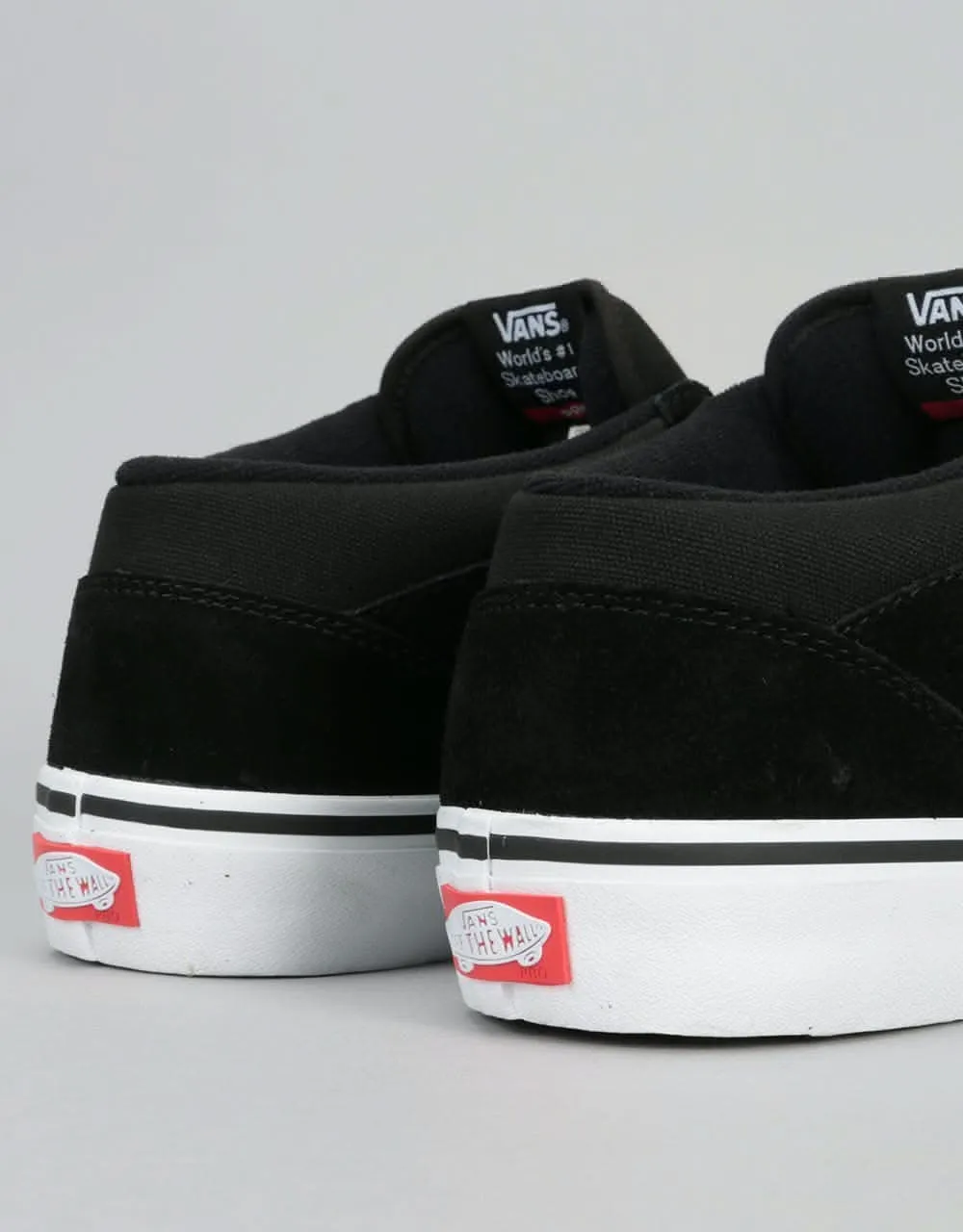 Vans Half Cab Pro Skate Shoes - Black/Black/White