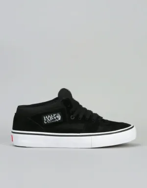 Vans Half Cab Pro Skate Shoes - Black/Black/White