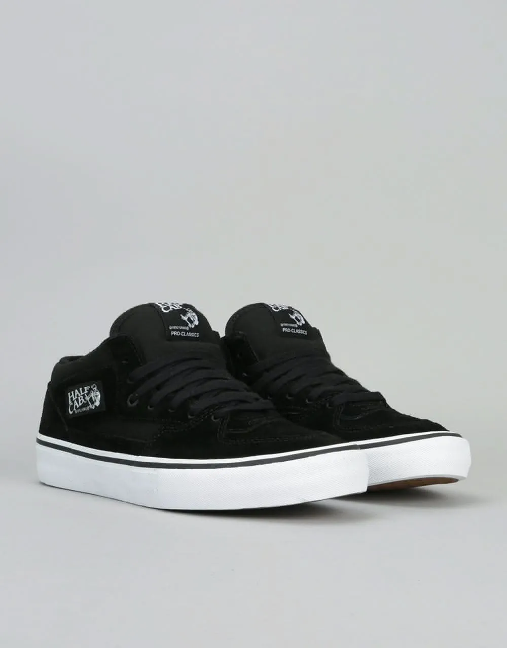 Vans Half Cab Pro Skate Shoes - Black/Black/White