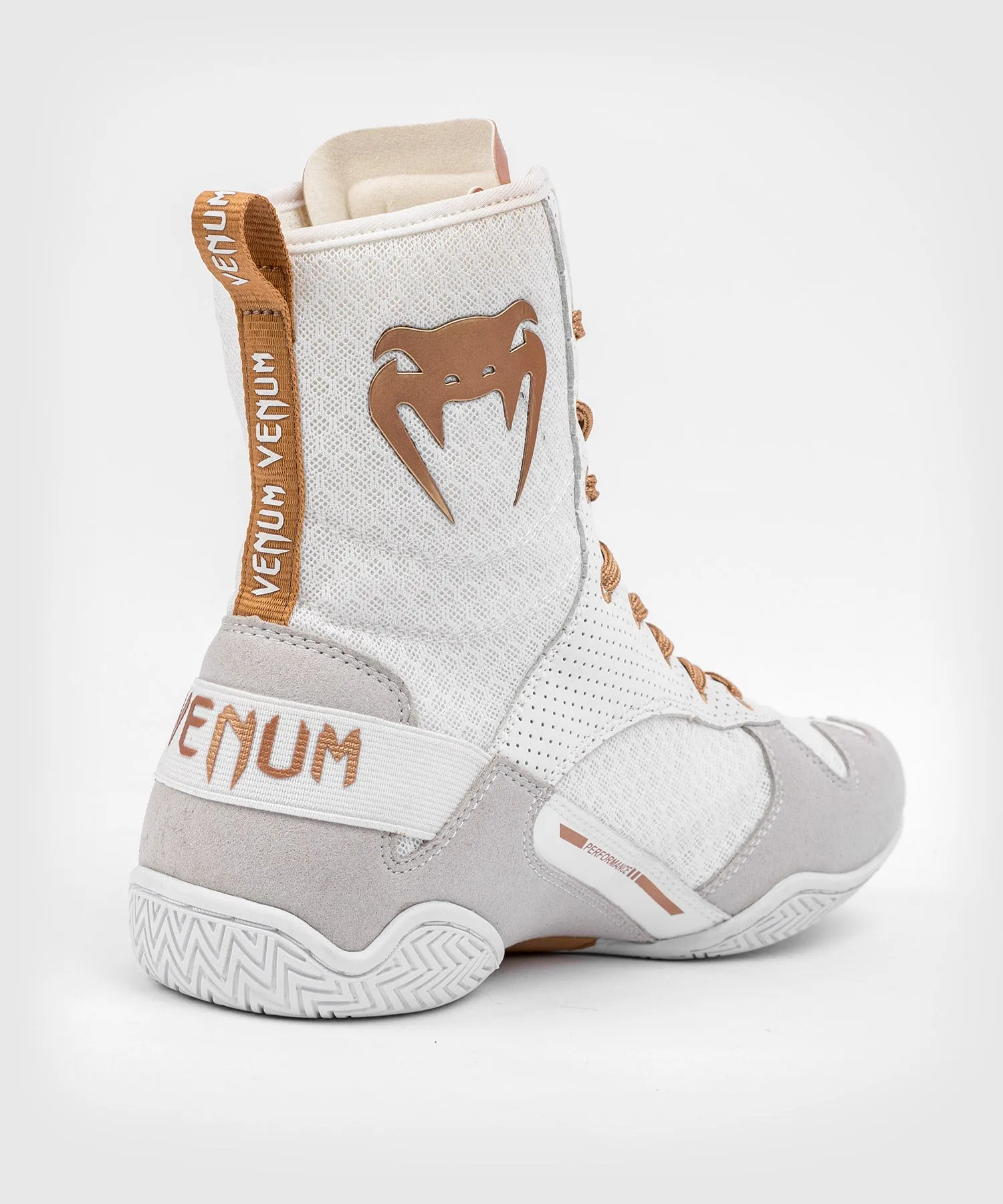 Venum Elite Boxing Shoes - White/Gold