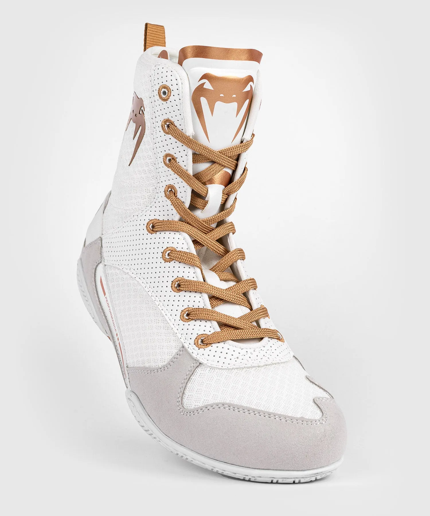 Venum Elite Boxing Shoes - White/Gold