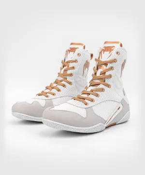 Venum Elite Boxing Shoes - White/Gold